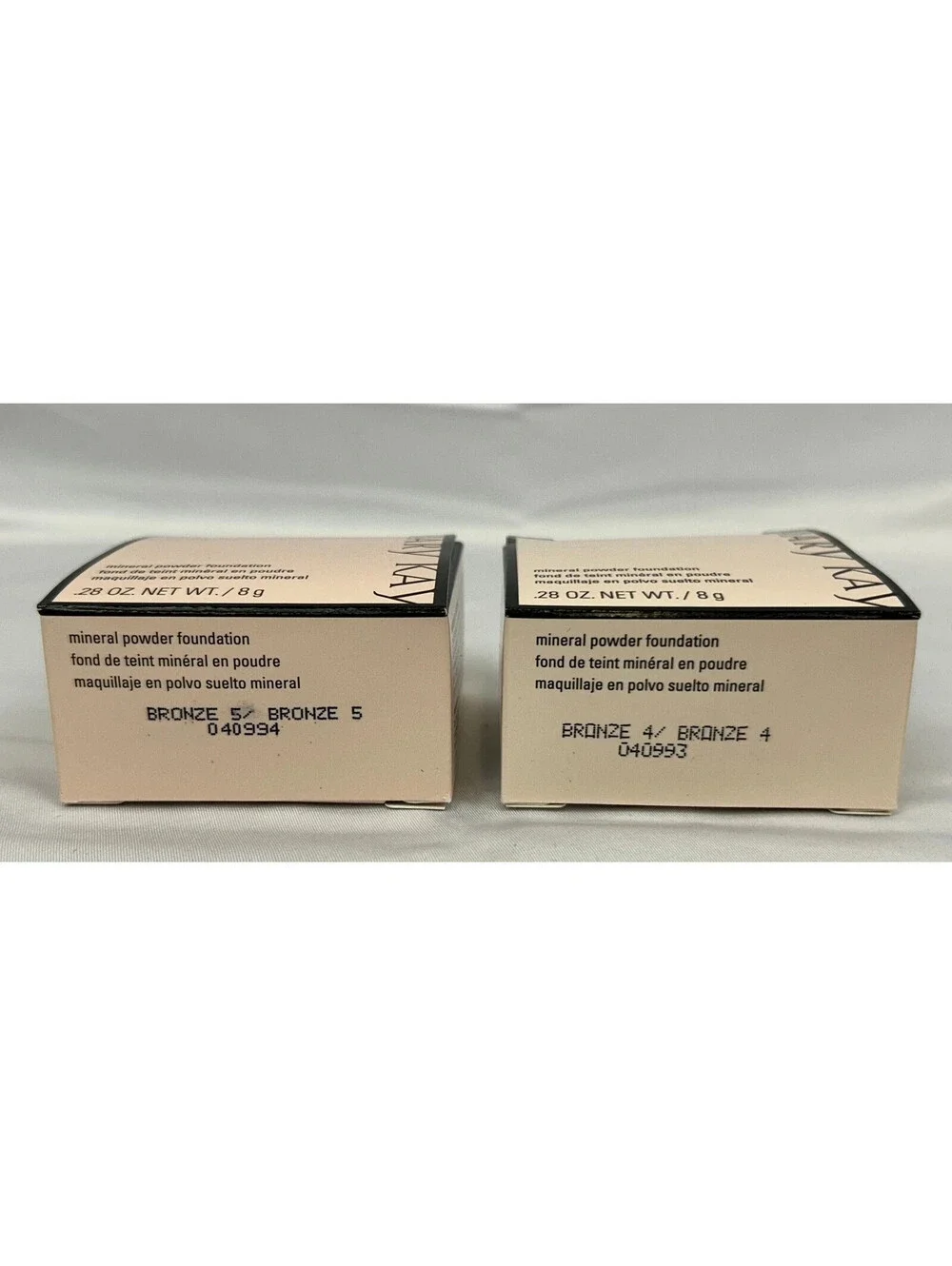Mary Kay Mineral Powder Foundation Bronze 4 & 5 with Brush New in Box Set of 2